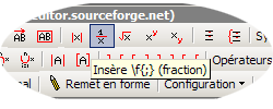 Le bouton « Fraction » (en anglais)